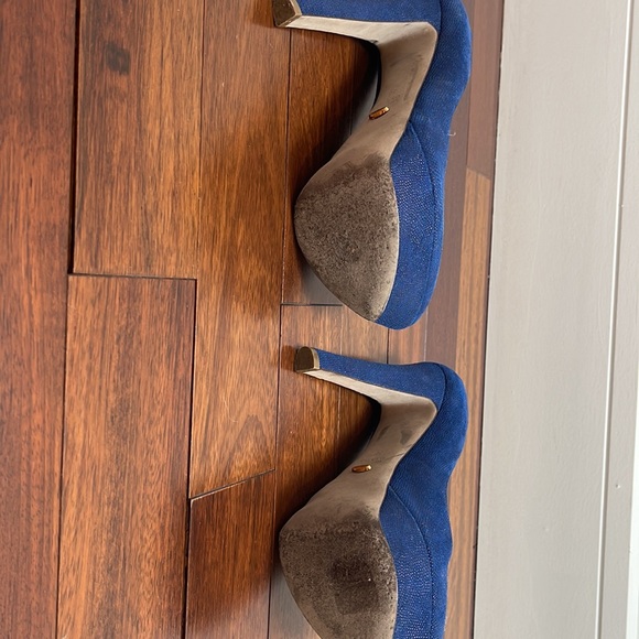 Blue Sergio Rossi platform pumps - Picture 4 of 4